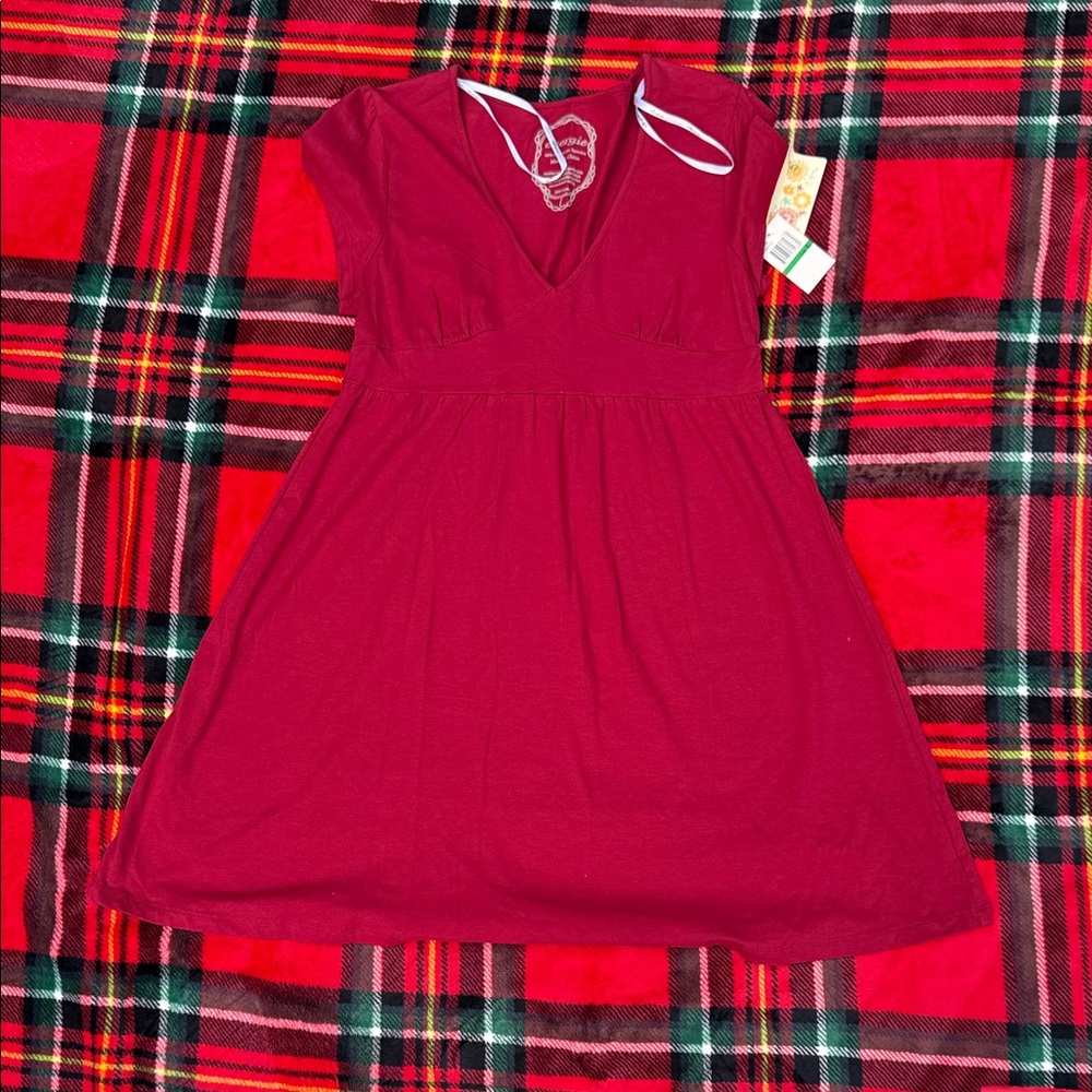 Energie Burgundy Casual Dress